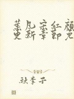 叶凡宋红颜最新更新章节免费阅读
