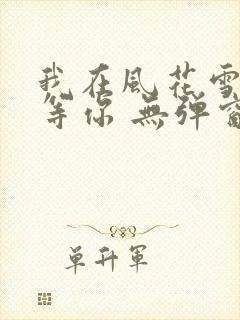 我在风花雪月里等你 无弹窗
