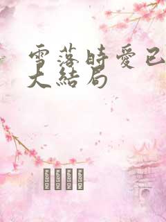 雪落时爱已落幕大结局