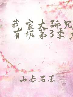 我家大师兄脑子有坑第3季免费观看