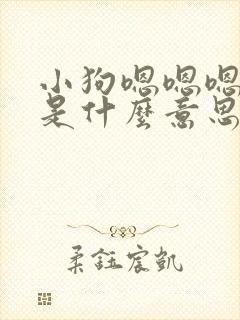 小狗嗯嗯嗯的叫是什么意思