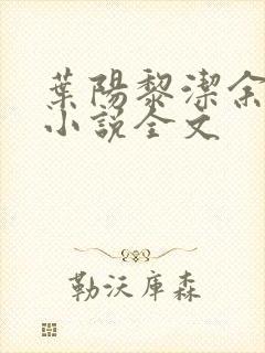 叶阳黎洁余秋水小说全文