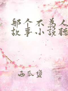 那个不为人知的故事小说听小说
