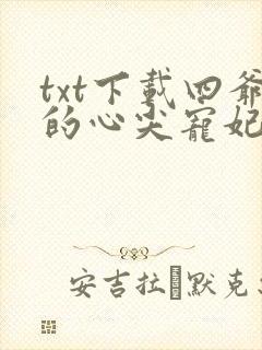 txt下载四爷的心尖宠妃