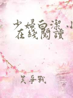 少妇白洁 小说 在线阅读
