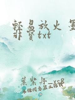 轻易放火 墨宝非宝txt