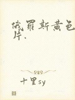 俄罗斯黄色一级片.