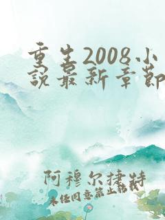 重生2008小说最新章节免费阅读全文