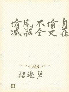 偷风不偷月无删减版全文在线阅读