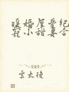 暖婚厚爱纪总独宠小甜妻合集