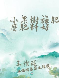 小果树施肥用什么肥料好