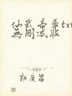 仙武帝尊txt无删减版