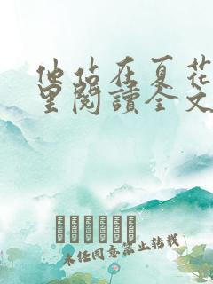 他站在夏花绚烂里阅读全文免费