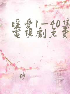 暖爱1—40集电视剧免费观看