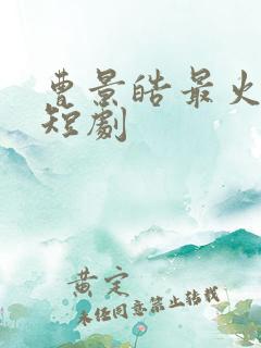 曹景皓最火十部短剧
