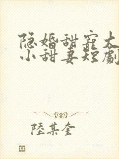 隐婚甜宠大财阀小甜妻短剧