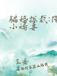 骗婚总裁:独宠小娇妻