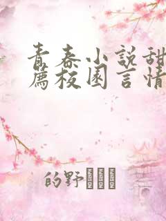 青春小说甜文推荐校园言情