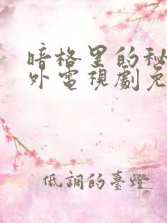 暗格里的秘密番外电视剧免费观看