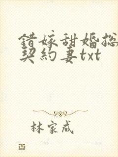错嫁甜婚总裁的契约妻txt