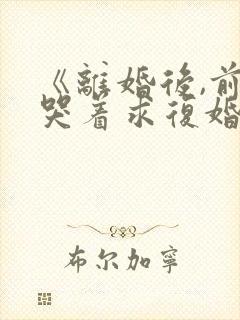 《离婚后,前夫哭着求复婚》