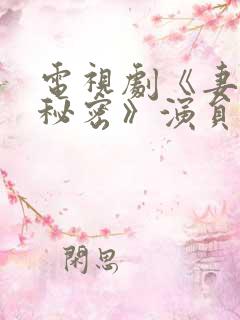 电视剧《妻子的秘密》演员