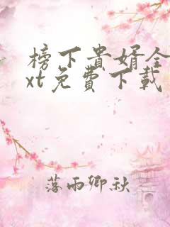 榜下贵婿全文txt免费下载