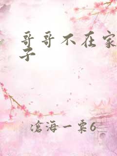 哥哥不在家操嫂子