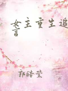 女主重生追夫古言