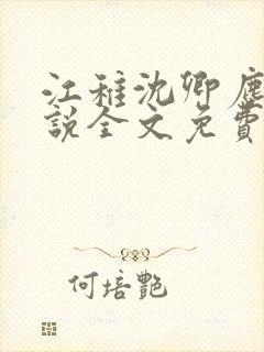 江稚沈卿尘的小说全文免费