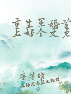 重生军婚首长早上好全文免费阅读乔楠