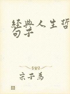 经典人生哲理的句子