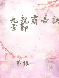 九龙霸帝诀最新章节