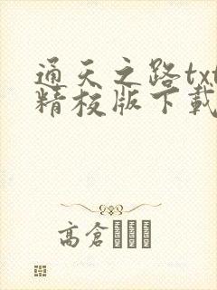 通天之路txt精校版下载