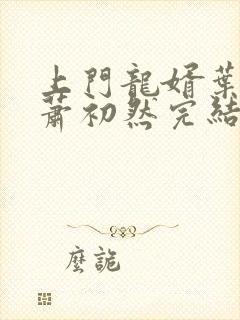 上门龙婿叶辰,萧初然完结版