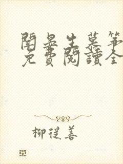 闻晏生慕筝小说免费阅读全文无弹窗笔趣阁