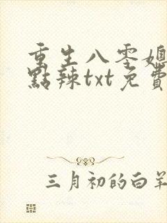 重生八零媳妇有点辣txt免费