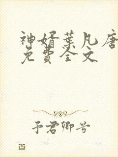 神婿叶凡唐若雪免费全文