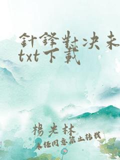 针锋对决未删减txt下载