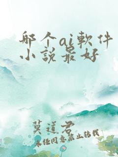 哪个ai软件写小说最好