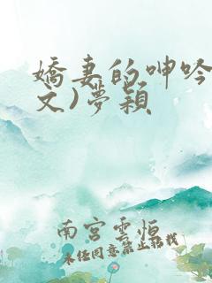 娇妻的呻吟(辣文)梦颖