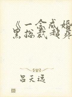 《一念成婚:腹黑总裁超疼人》