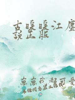古暖暖江尘御小说正版