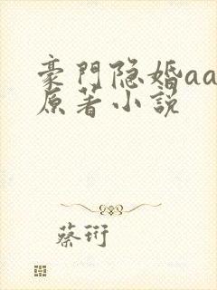 豪门隐婚aa制原著小说