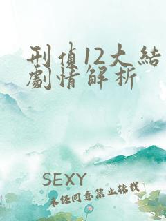刑侦12大结局剧情解析