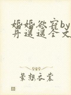 婚婚欲宠by小舟遥遥全文免费阅读