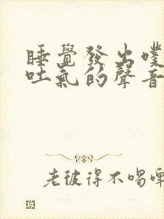 睡觉发出噗噗的吐气的声音是什么原因