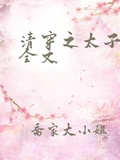 清穿之太子娇妃全文