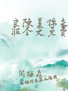 良陈美锦未删减版全文免费阅读