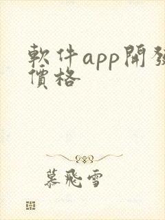 软件app开发价格